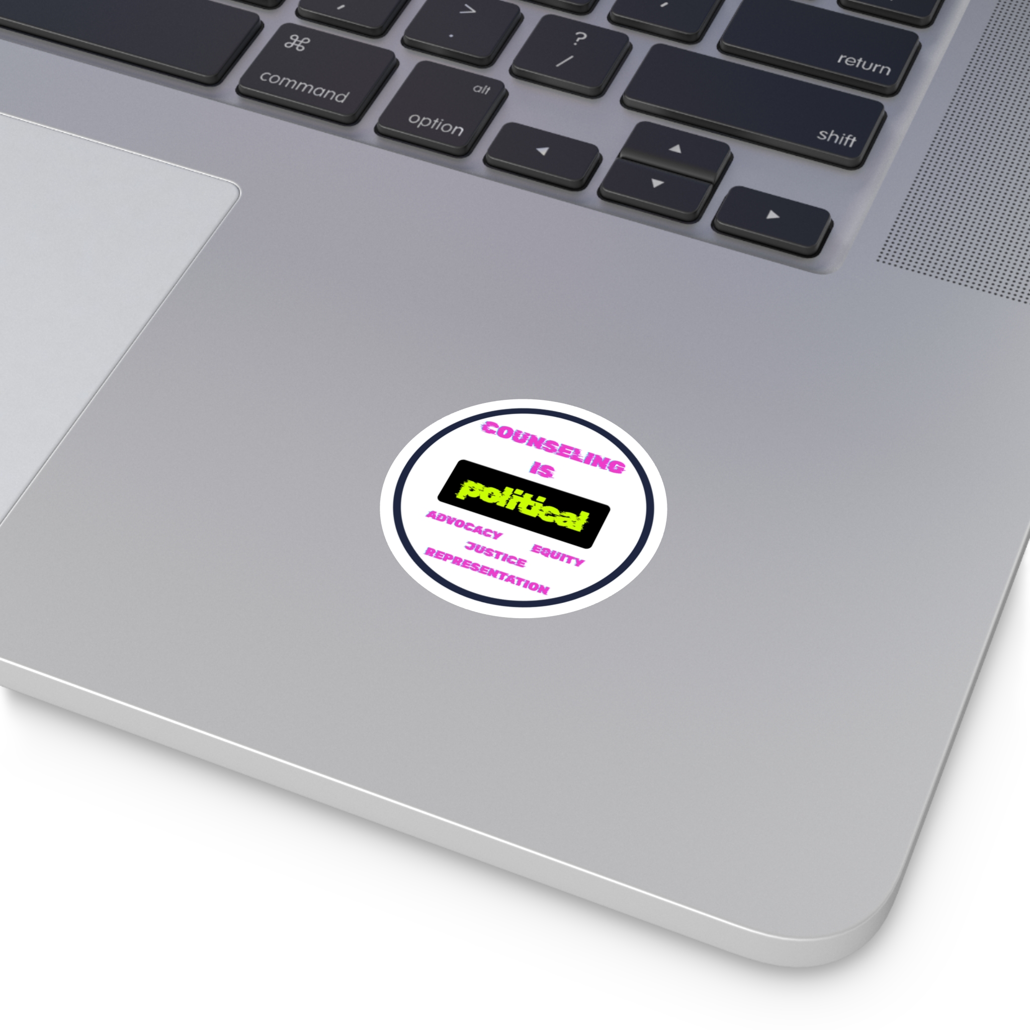 Counseling Is Political Round Sticker - Image 2