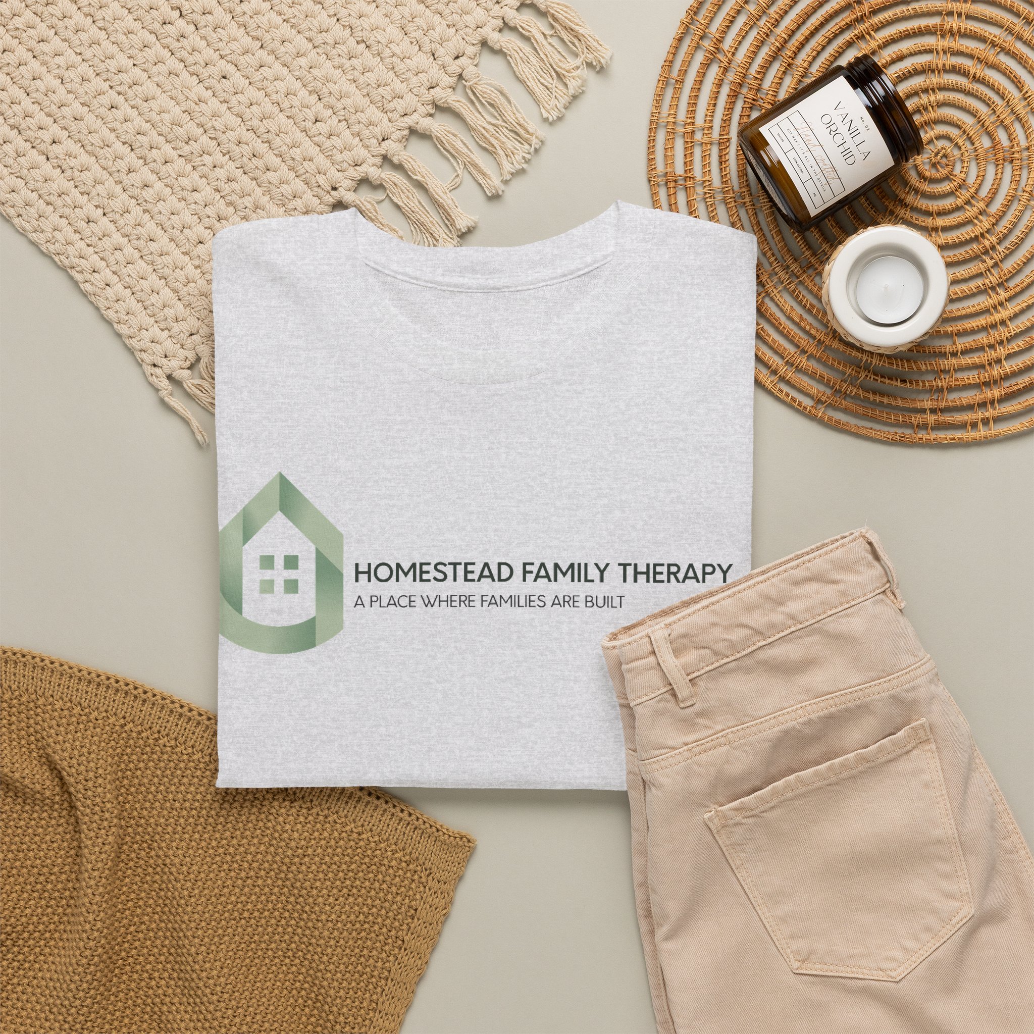 Homestead Family Therapy Logo T-Shirt - Image 14