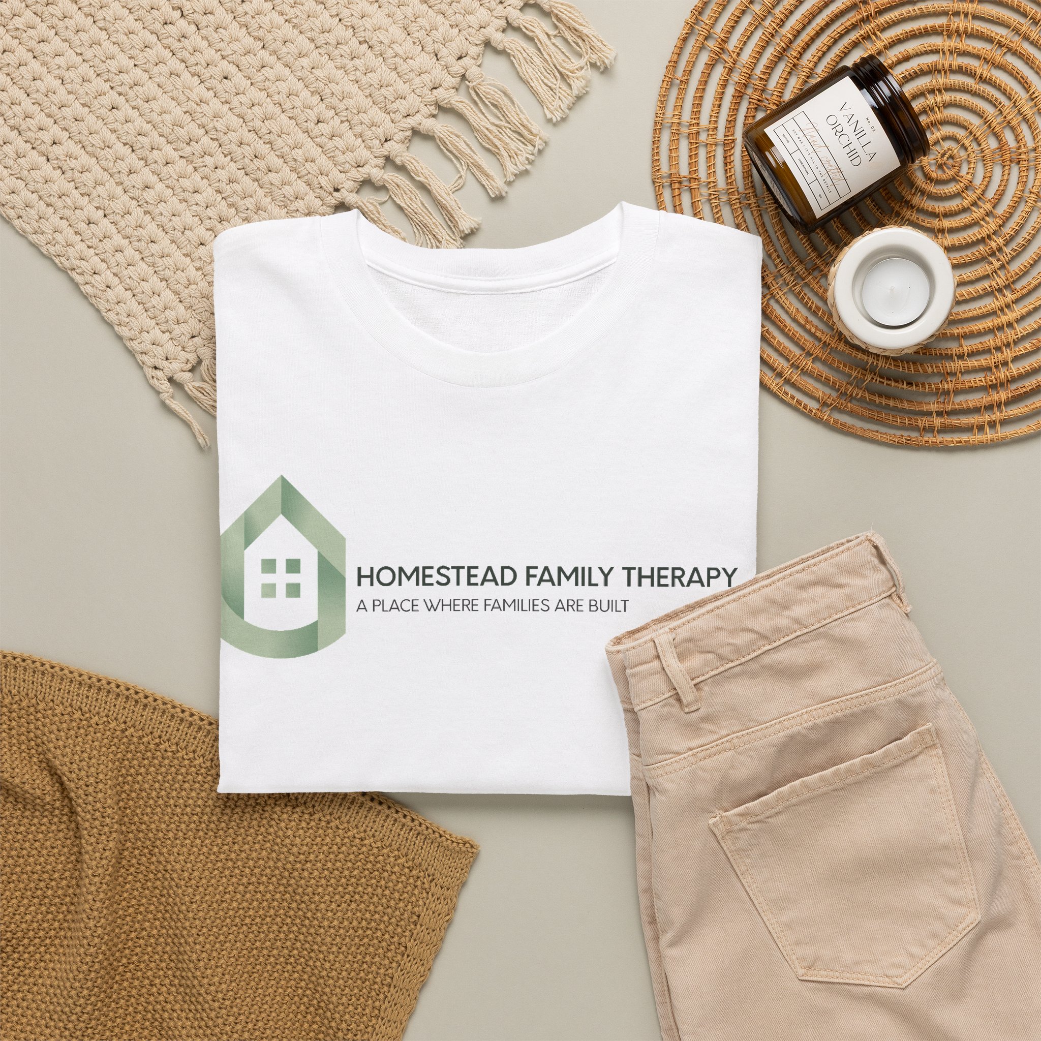 Homestead Family Therapy Logo T-Shirt - Image 4